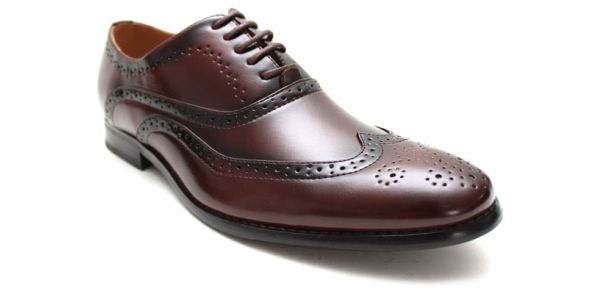 FORMAL LACE UP BROGUE SHOES BROWN 